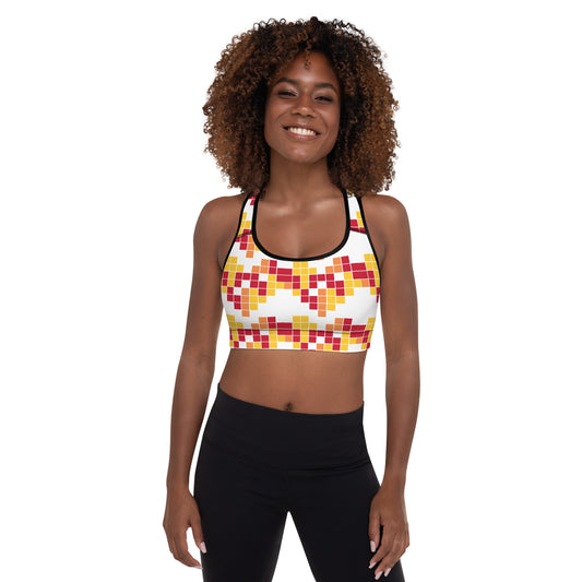 Padded Sports Bra (HEART PRINT)