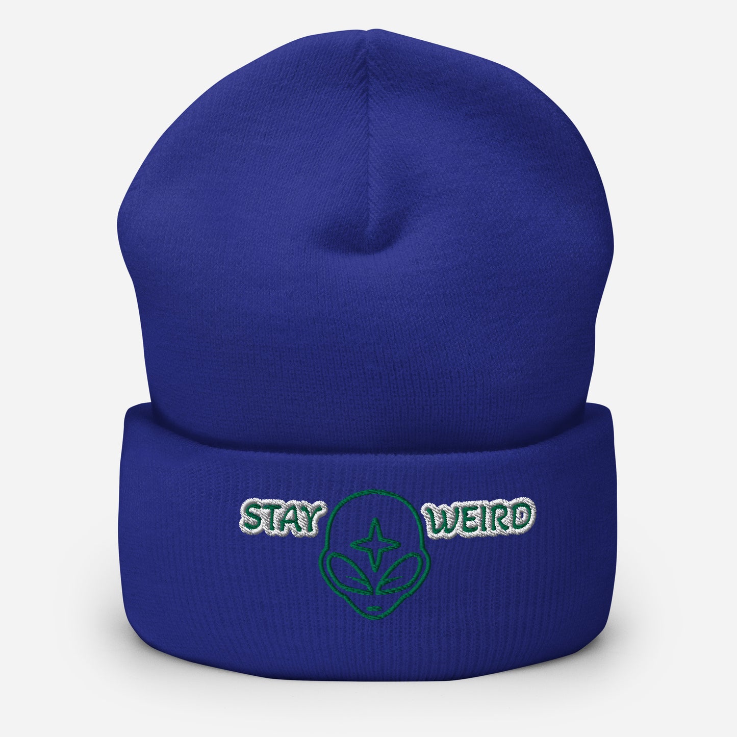 Cuffed Beanie (stay weird print)