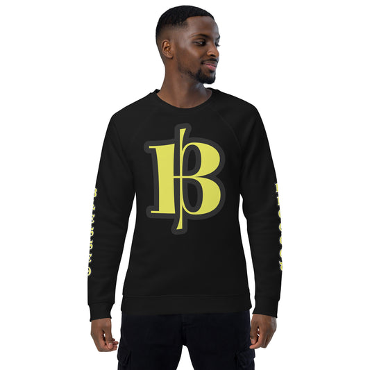 Unisex organic raglan sweatshirt (blessed print crewneck)