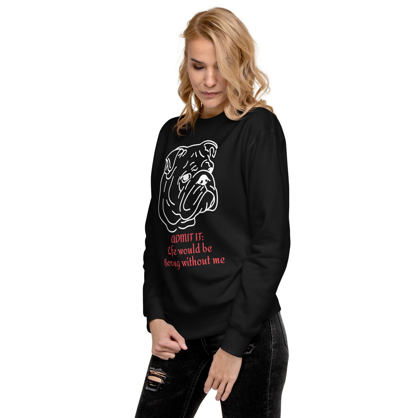 Unisex Premium Sweatshirt (bulldog print)