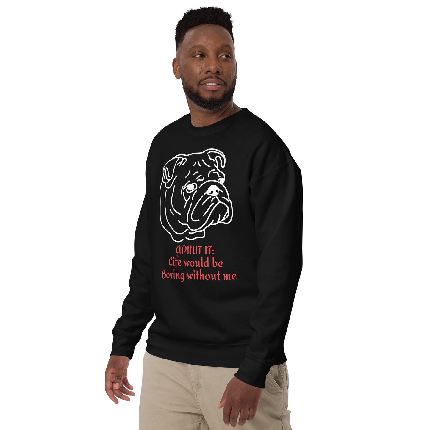 Unisex Premium Sweatshirt (bulldog print)