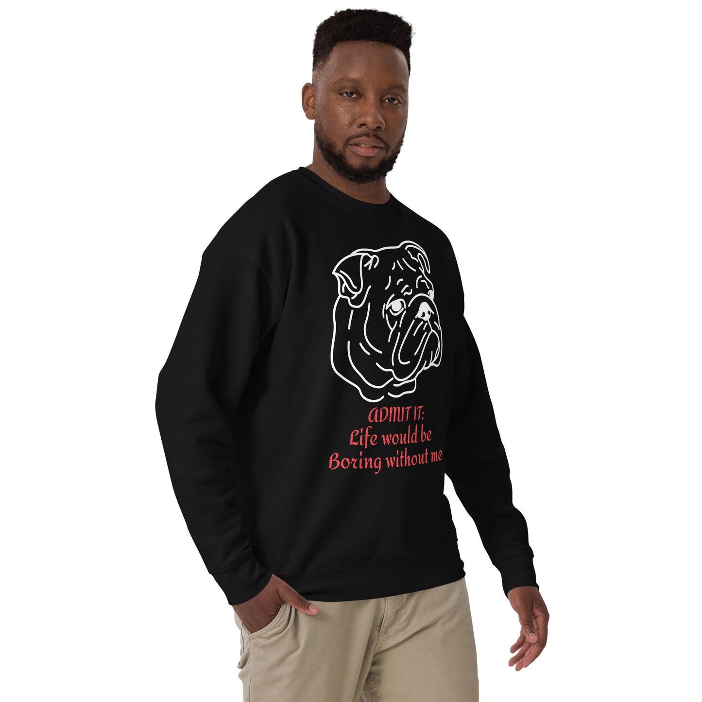 Unisex Premium Sweatshirt (bulldog print)