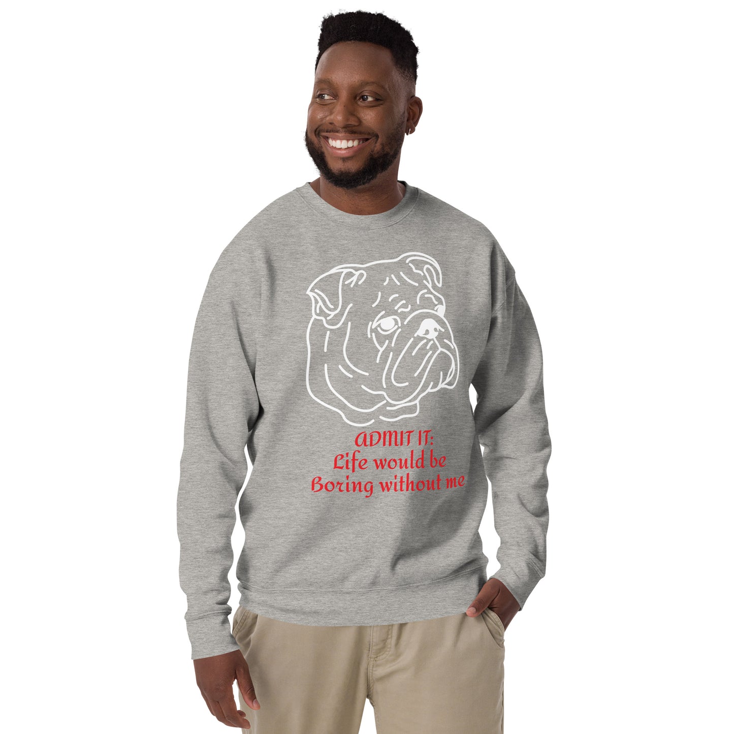 Unisex Premium Sweatshirt (bulldog print)