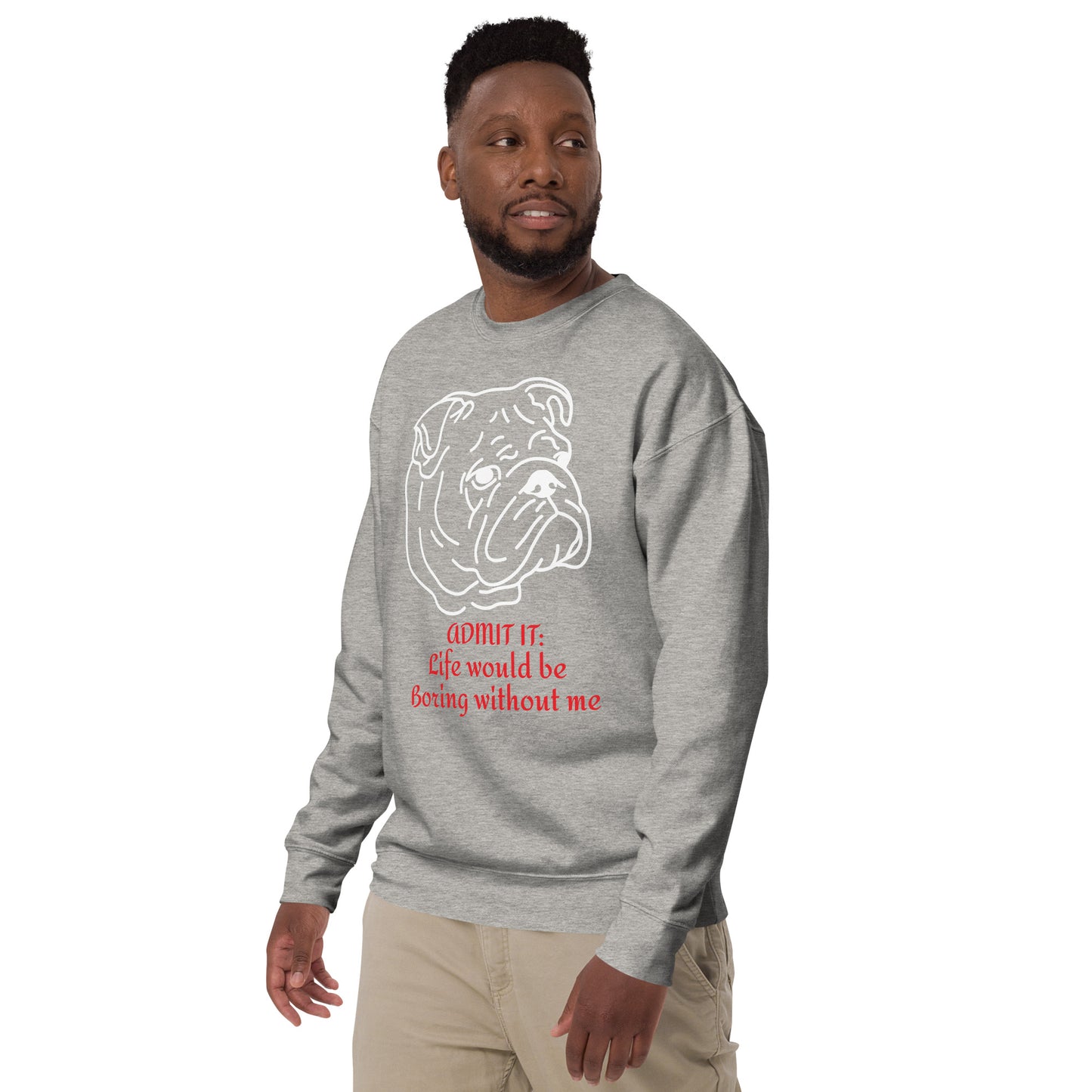 Unisex Premium Sweatshirt (bulldog print)