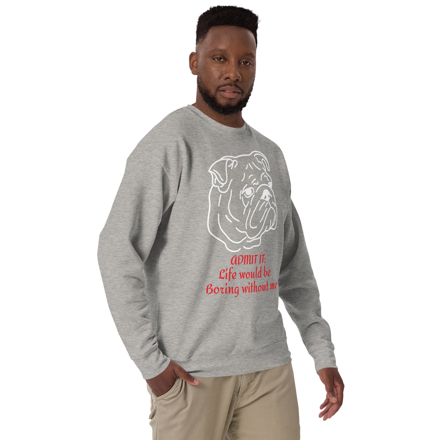 Unisex Premium Sweatshirt (bulldog print)