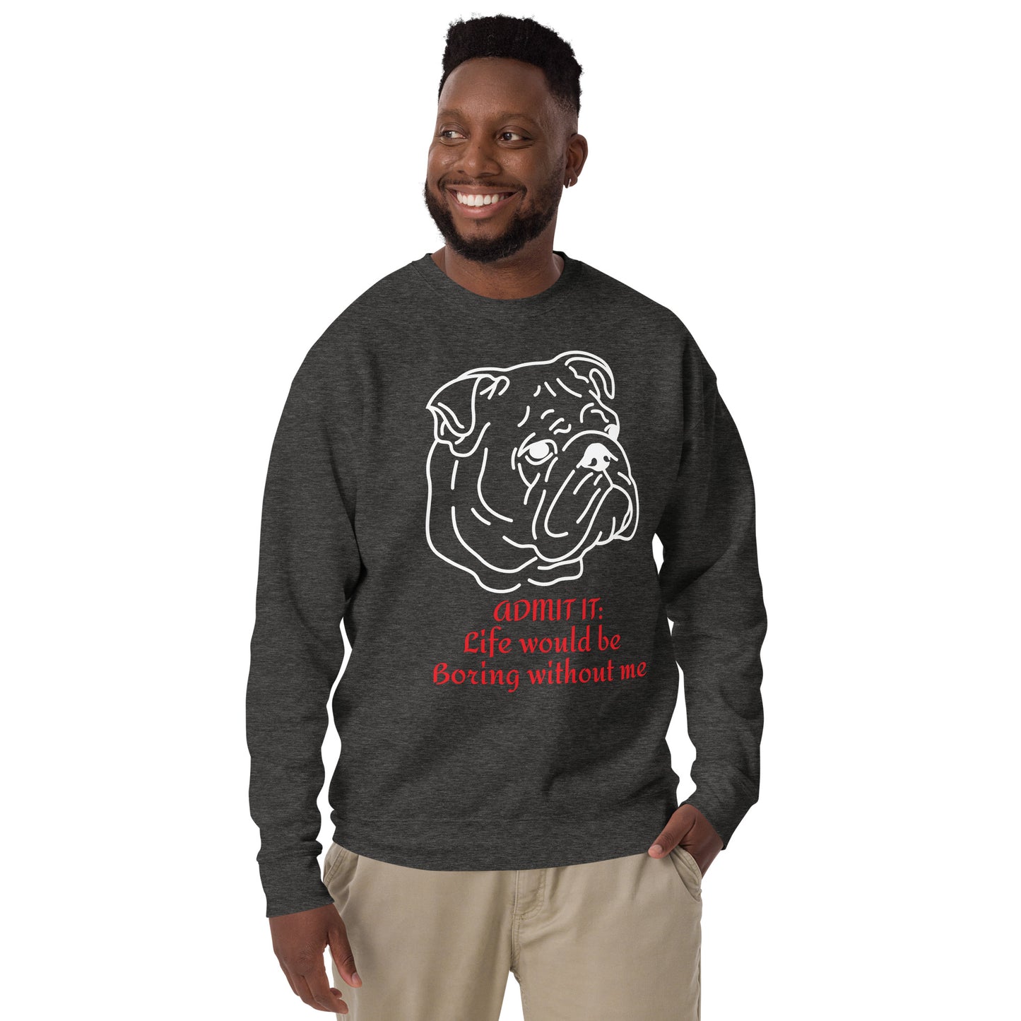 Unisex Premium Sweatshirt (bulldog print)