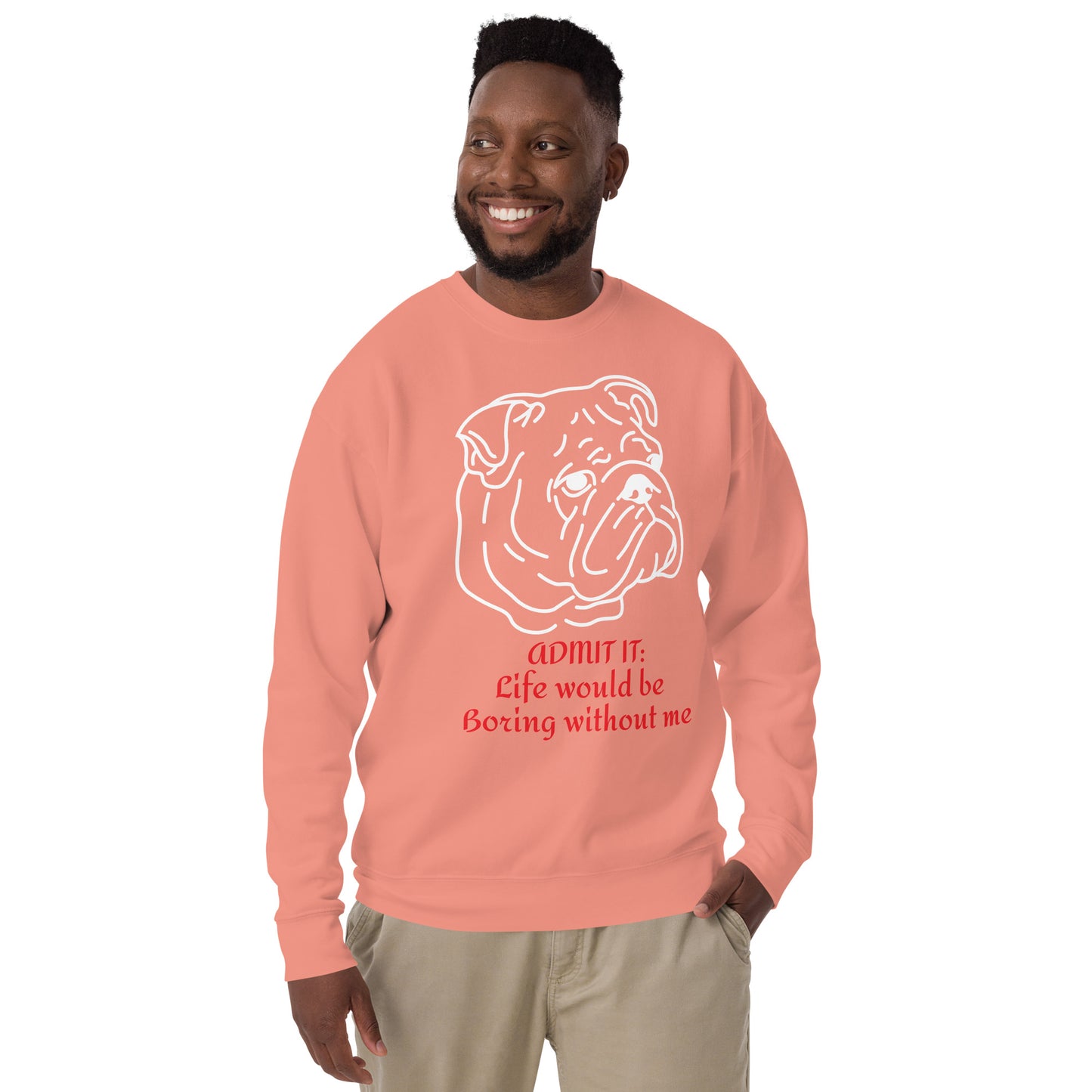 Unisex Premium Sweatshirt (bulldog print)