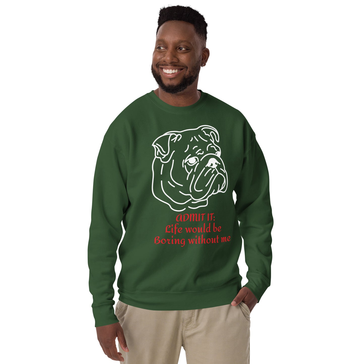 Unisex Premium Sweatshirt (bulldog print)