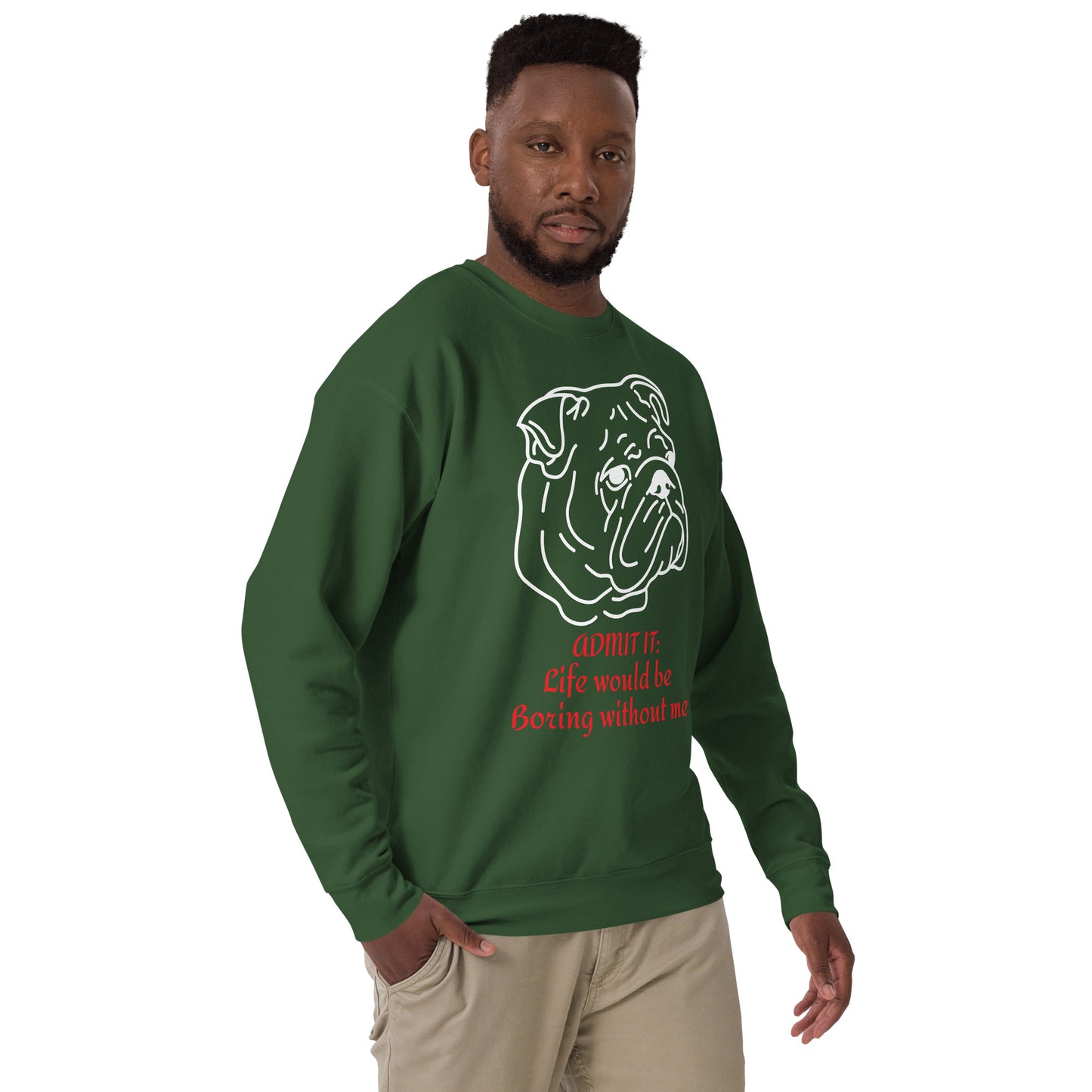 Unisex Premium Sweatshirt (bulldog print)