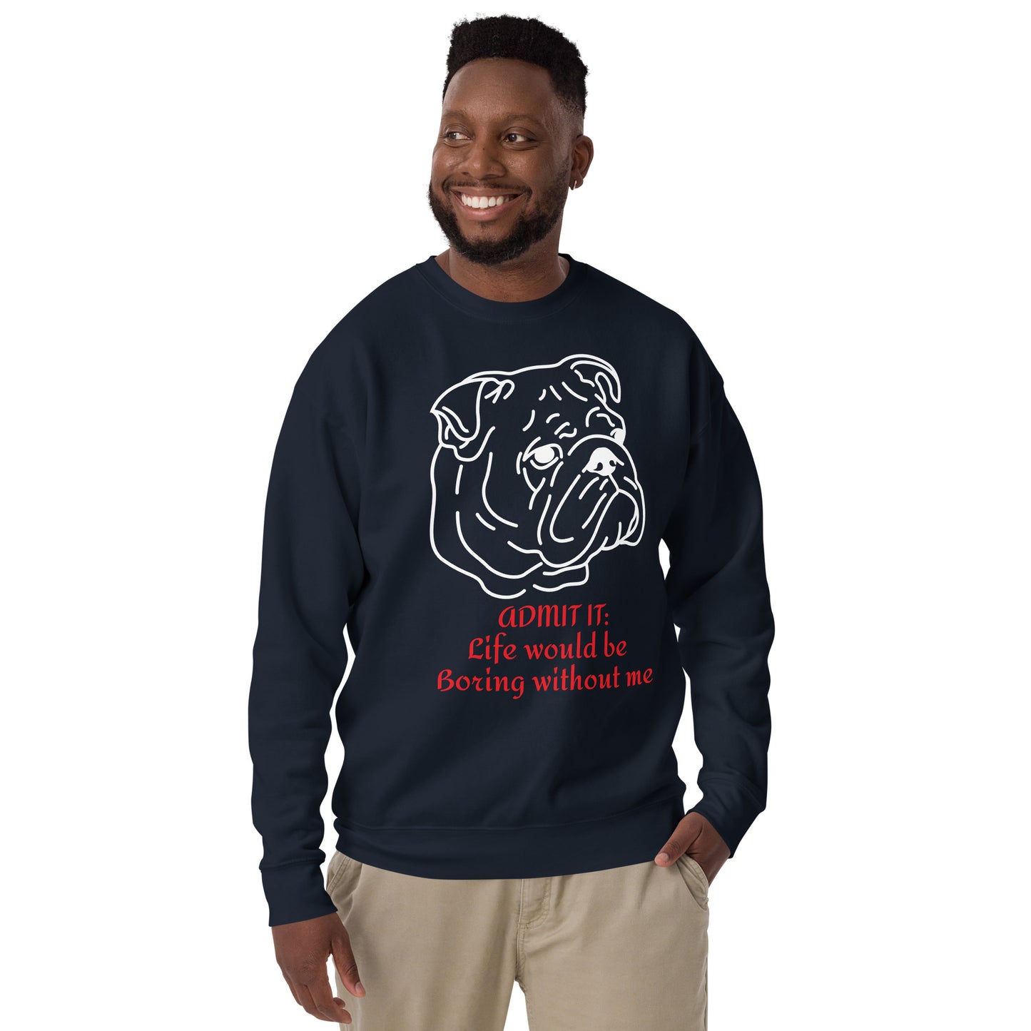 Unisex Premium Sweatshirt (bulldog print)