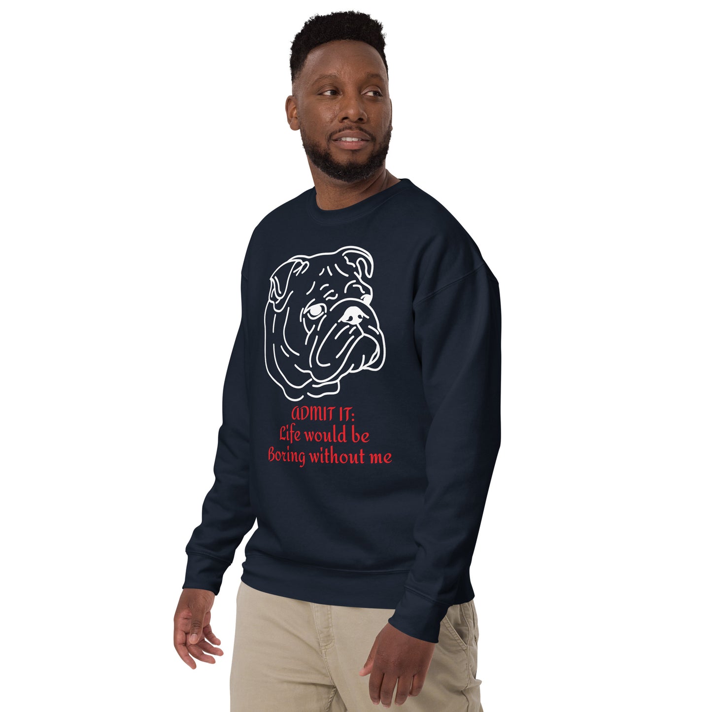 Unisex Premium Sweatshirt (bulldog print)