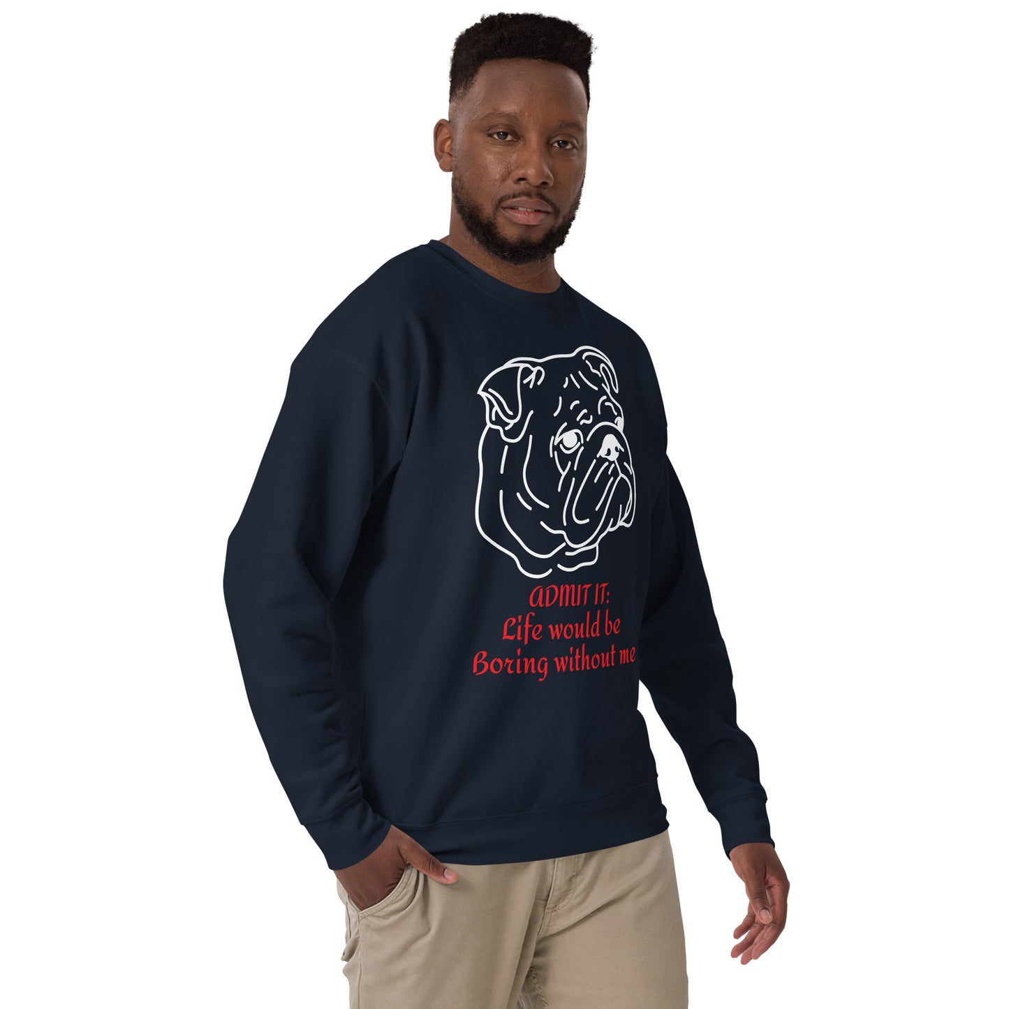 Unisex Premium Sweatshirt (bulldog print)