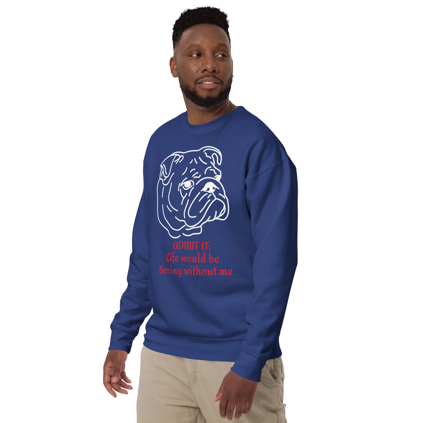 Unisex Premium Sweatshirt (bulldog print)